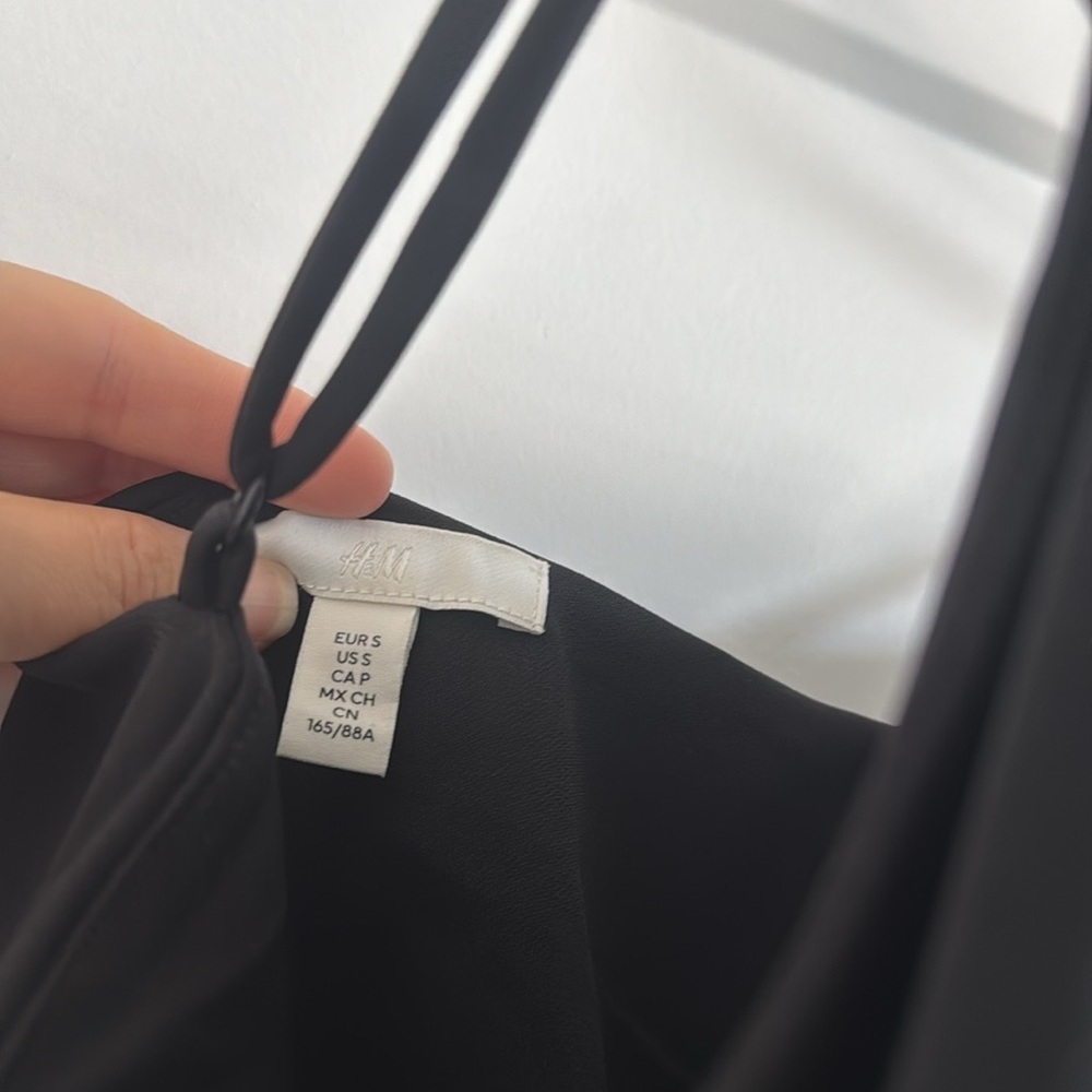 H&M Black Jersey Slip Dress - Size S, Elegant & Minimalist - Picture 5 of 8
